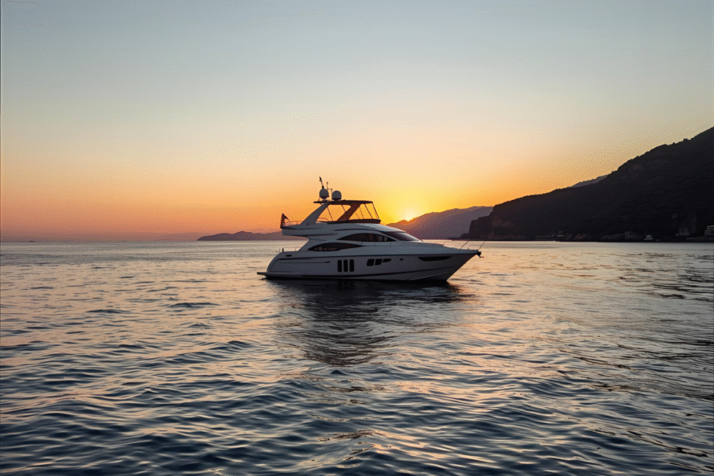 Private yacht sunset experience on a European coast